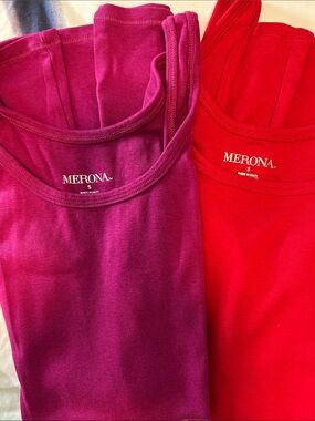 Merona Magenta and Red Tank Tops